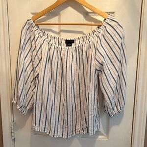 Sanctuary Blue and White Striped Blouse
